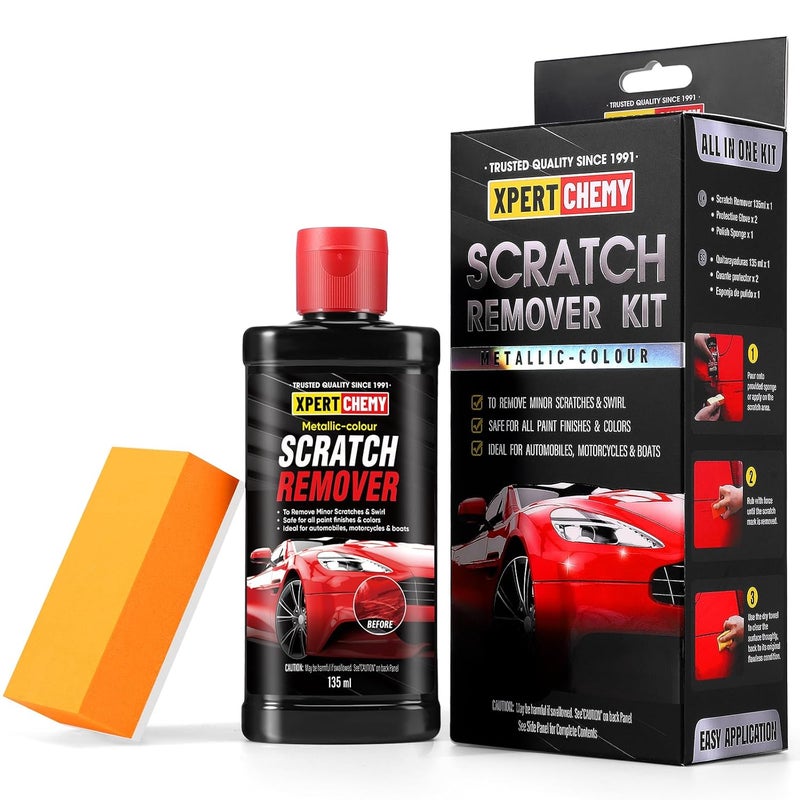 XPERTCHEMY Car Scratch Remover for Vehicles, Scratch Repair and Swirl Remover, Car Paint Scratch Remover & Restorer Kit, Polishing Wax Scratch Remover for Vehicles - Image 1